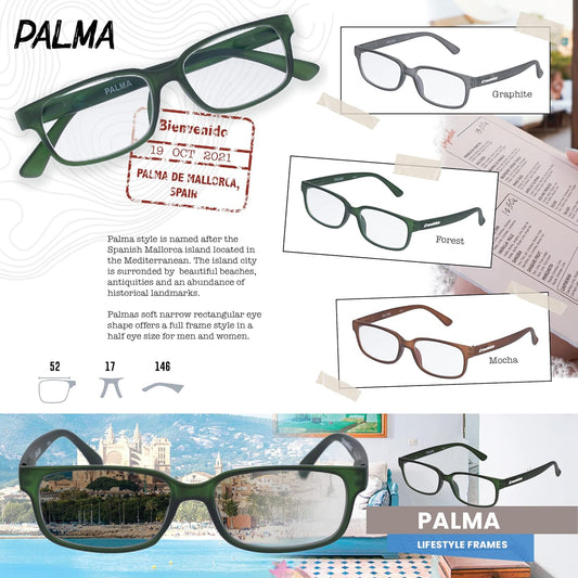 Croakies Palma Photochromic Progressive Eyewear | UV400 Sunglass for Outdoor | Bluelight Eyeglass for HEV Devices | Bundle