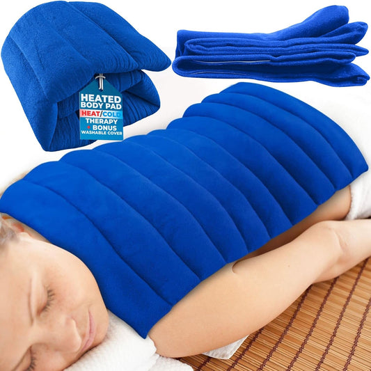 XL Heating Pad for Neck and Shoulders and Back, Microwavable Heating Pads, Microwave Heating Pad Microwavable, Natural Moist Heat Therapy Pad with Washable Cover. Heat Pad Microwavable, 1 Piece 22x13”