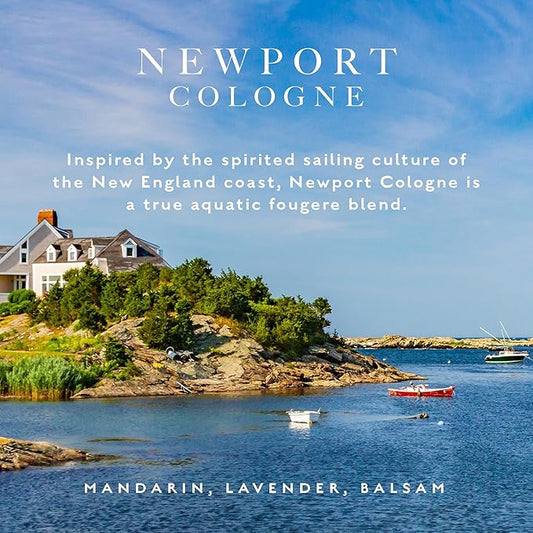 Caswell-Massey Newport Cologne Spray, Seaside Cologne with Mandarin, Balsam & Cedarwood, Fragrance for Men, Made in USA, 0.25 Oz