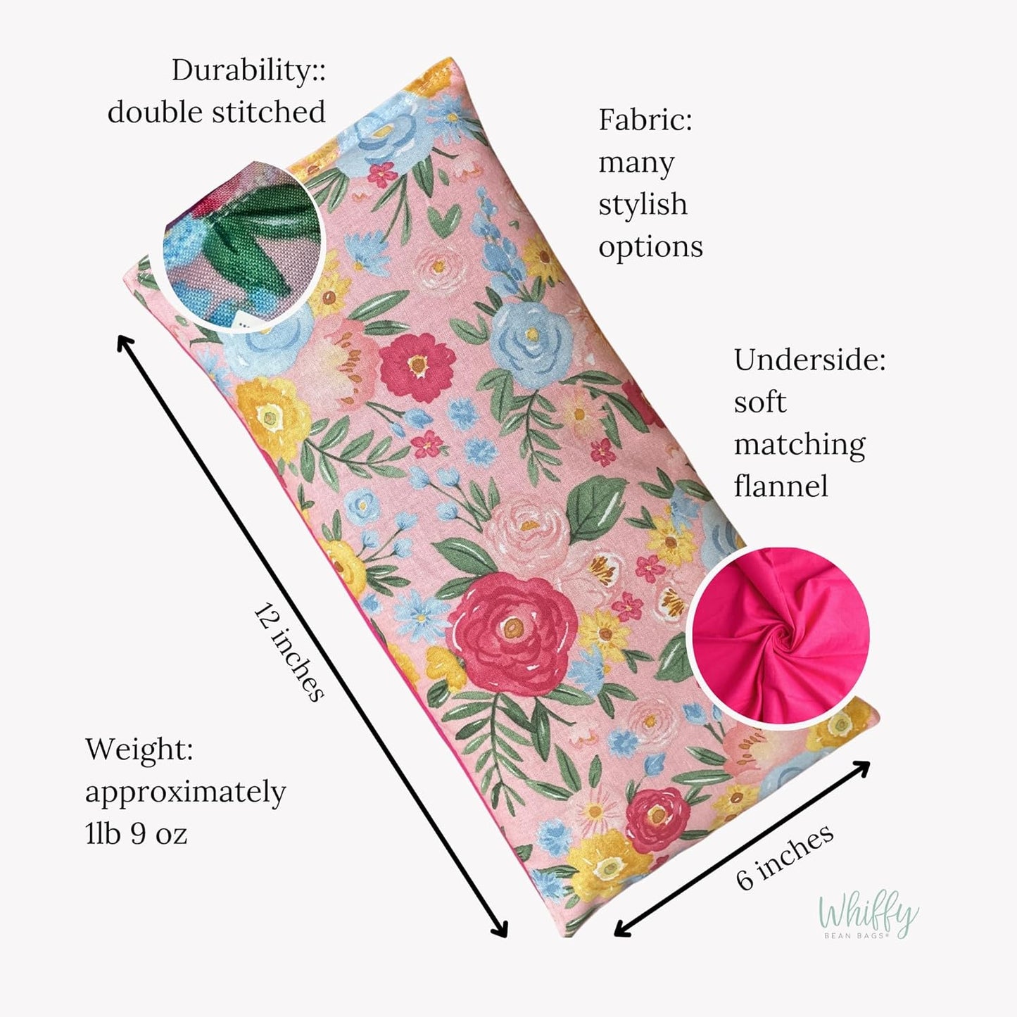 Microwave Heating Pad Filled With Flax Seed and Choice of Dried Herbs, Herbal Cold Pack, Good Size for Back Pain and Cramps, Hot and Cold Therapy, 6" x 12" (Sloth, Peppermint & Chamomile)