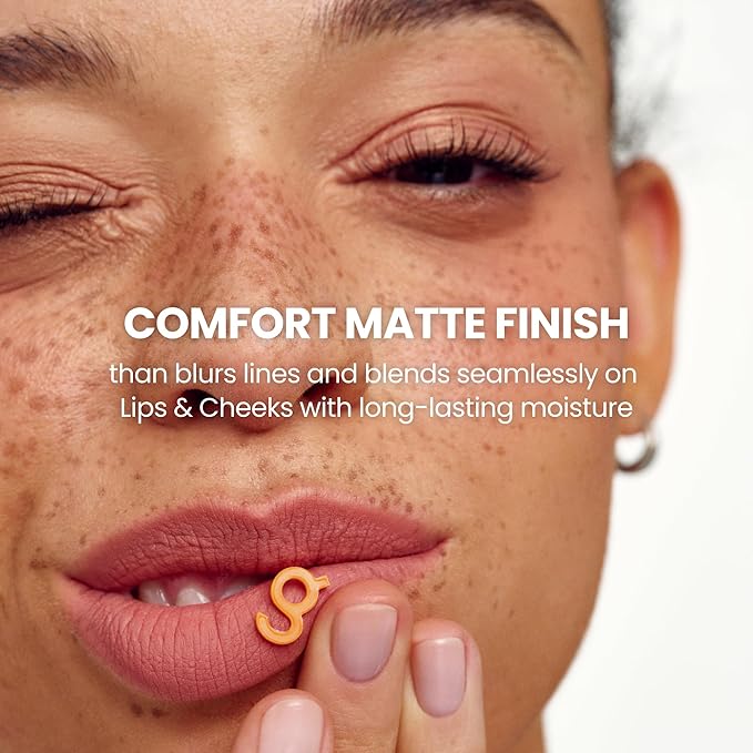 COLORGRAM NUDE BLUR TINT 14 MELLOW STRAWBERRY | Soft Velvet Matte Liquid Lipstick & Cheek Tint | Lightweight Blurring Tint for a Smooth & Airbrushed Finish | Long-Lasting & Non-Sticky Formula