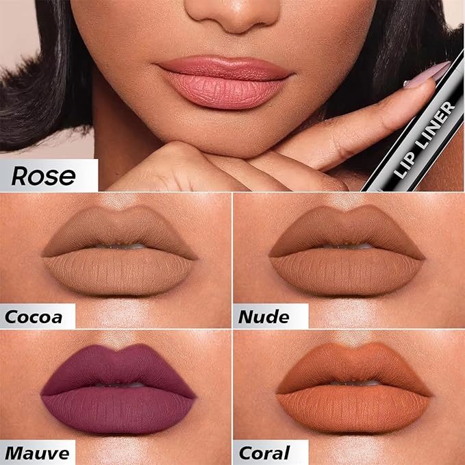 Lip Liner Stain Peel off - Waterproof & Long Lasting Peel Lip Stain Non-Stick Cup, Enhancing Complexion & Nourishing for All Skin Types, Create A Natural Lip Color (Nude, 1 Count)