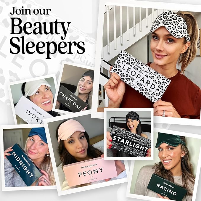 Pure Silk Sleep Mask [100% 6A Mulberry Silk, 22 Momme] Light Blocking Travel Essentials. Eye Masks for Sleeping. Black Oeko-Tex Blindfold. Eye Covers for Men & Women