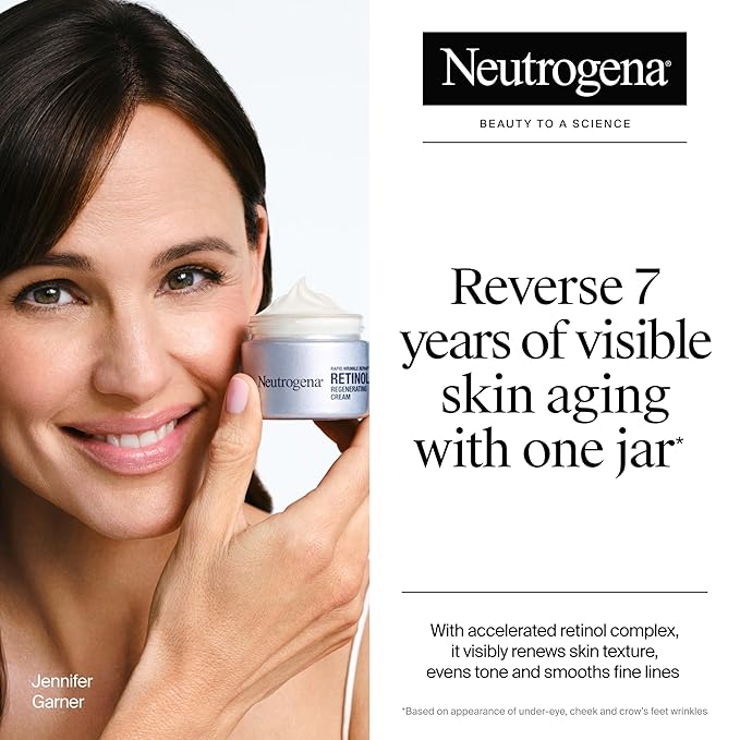 Neutrogena Rapid Wrinkle Repair Retinol Face Moisturizer, Anti-Aging Face Cream with Retinol & Hyaluronic Acid, 1.7 oz + Trial Size Hydro Boost Facial Cleanser, 0.5 fl. oz