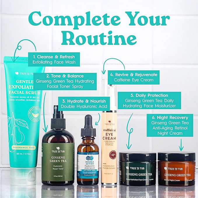 Tree To Tub Exfoliating Face Wash - Gentle Facial Exfoliator & Face Scrub w/Salicylic Acid for Glowing Skin - Non-Irritating Exfoliant to Remove Buildup & Refine Texture - For All Skin Types