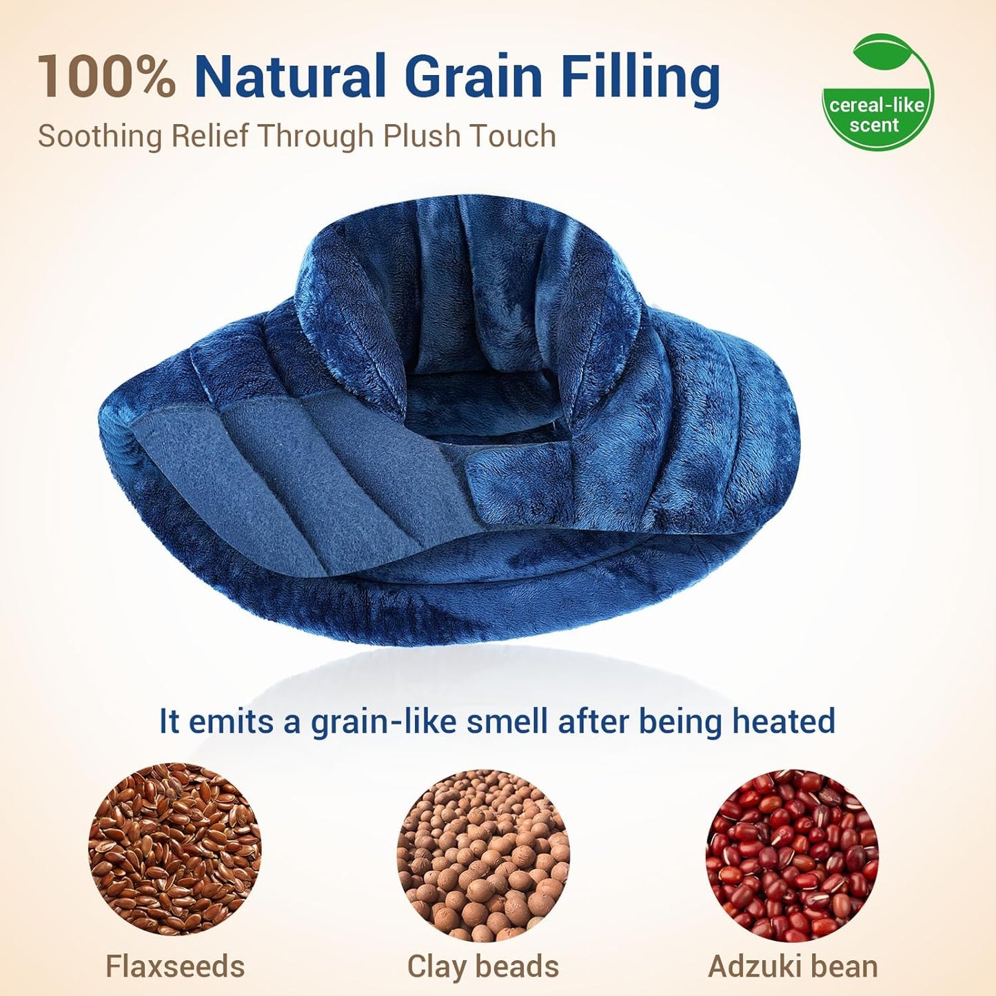 Comfytemp Neck Shoulder Heating Pad Microwavable for Pain Relief, 2.8lb Weighted Heated Neck Wrap Warmer, Microwave Moist Heating Pads, Warm Compress, Get Well Relaxation for Women Men Seniors