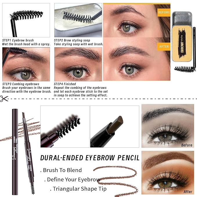 Makeup Set Kit for Women Full Kit, Makeup Present for Women Teen Girl, Eyeshadow Foundation CC Cream Face Primer Brush 3 in 1 Palette Lip Gloss, Eyebrow Soap Mascara Eyeliner Makeup bag