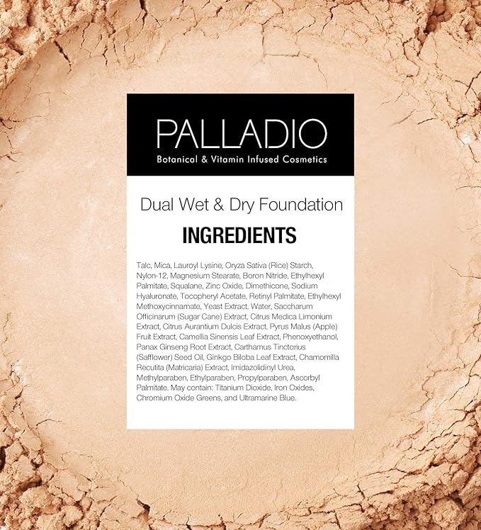 Palladio Dual Wet and Dry Foundation Refill Pan with Sponge, Squalane Infused, Apply Wet for Maximum Coverage or Dry for Light Finishing and Touchup, Minimize Fine Lines, All day Wear (LAUREL NUDE)
