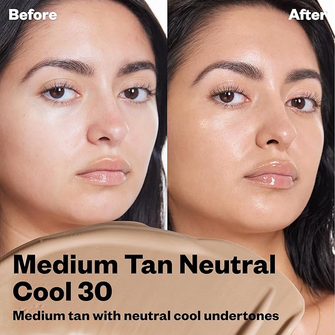 Kosas BB Burst Tinted Face Gel Cream - Supports Healthy Collagen, Smoothes Skin, Hydrates & Moisturizes - Lightweight Buildable Coverage - Medium Tan Neutral Cool 30, (1 Oz/30 ML)