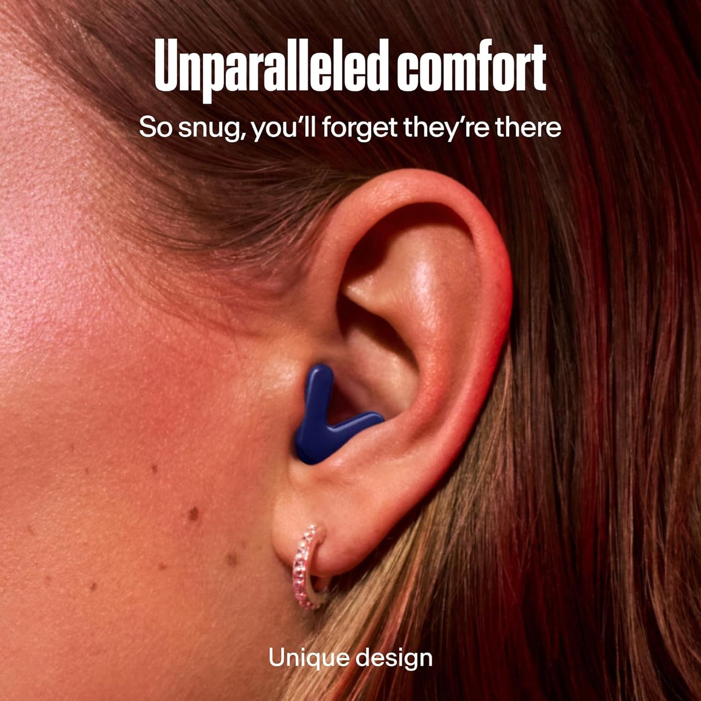 Alpine Tune Earplugs, Concert Ear Plugs for Noise Reduction, High Fidelity Music Quality, 19dB Hearing Protection with Crystal Clear Sound, Incl. 4 Sizes, Parties, Raves, Festivals & Clubs, Dark Blue