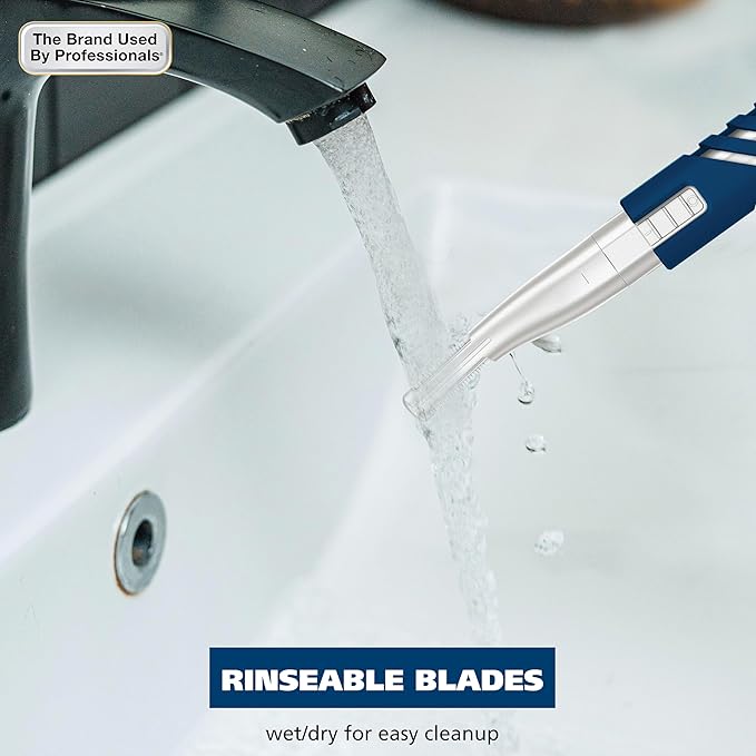 Wahl DualTech® Lithium Battery Dual Sided Eyebrow, Bikini, and Facial Hair Removal Trimmer for Women with Rubber Grip – Model 3026636