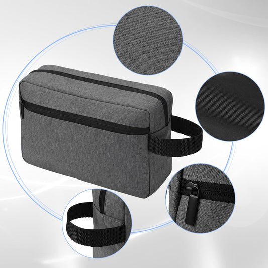 Paterr 16 Pcs Travel Toiletry Bag for Women Men Large Water Resistant Shaving Bag Hanging Cosmetic Bag with Handle and Divider Storage Travel Pouch Case (Dark Gray)