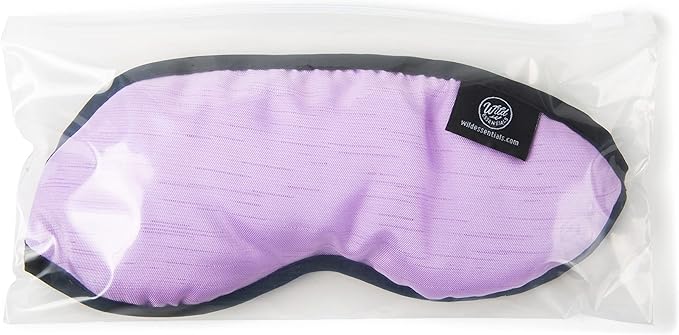 Wild Essentials Infusion Sleep Mask Infused with French Lavender, Includes resealable Pouch to Keep Fresh, Nose Bridge to Block Light Below Eyes, Aromatherapy, Calming, Relaxing, Purple