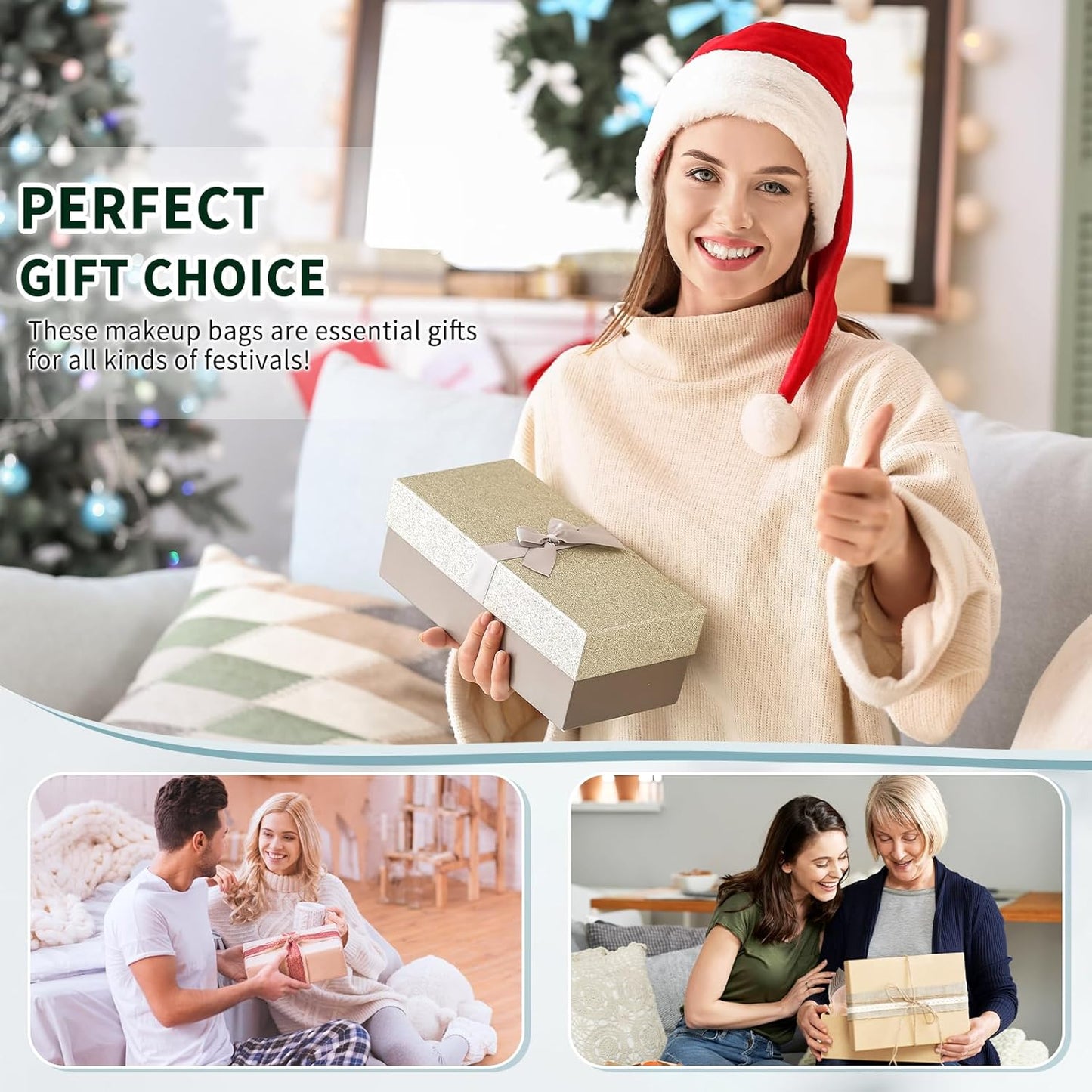 4 Pcs Makeup Bag for Women Corduroy Cosmetic Bag Aesthetic Cute Bags Multi Size Purse Pouch Travel Toiletry Bag Set Makeup Organizer with Zipper(Green)