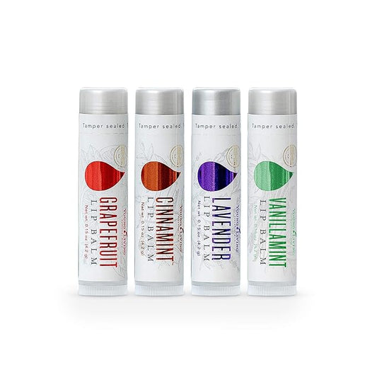 Young Living Lavender Lip Balm - 0.15 oz - Essential Oils , Soothes Dry Lips , Hydrates & Softens , Natural Lip Care Hydrating Lip Treatment , Moisturizing Lip Balm