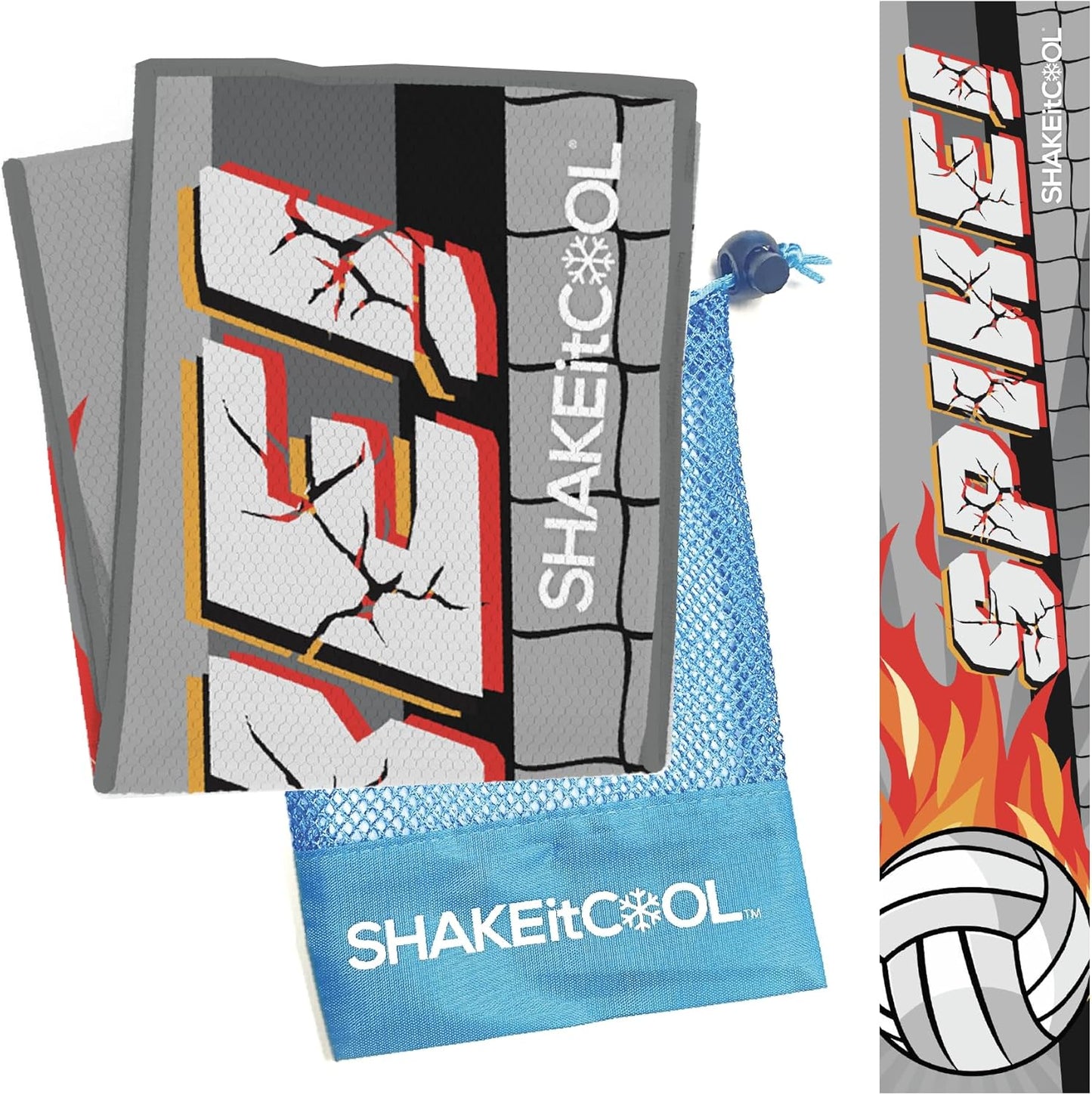 SHAKEitCOOL Original Cooling Towel – Soft, Lightweight, Heat Relief – Perfect for Biking, Running, Yoga, Gym, Gardening – Volleyball