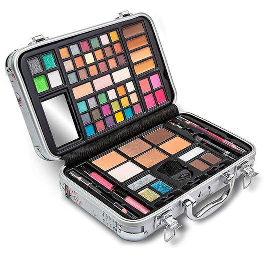 Makeup Kit Gift Set - 41 Eye Shadows, 7 Body Glitters, 1 Lip Liner Pencil, 1 Lipsticks, 4 Blushs, Eye liner pencil, 5 Concealers, 2 Lip Gloss, 5 Bronzers, Mirror