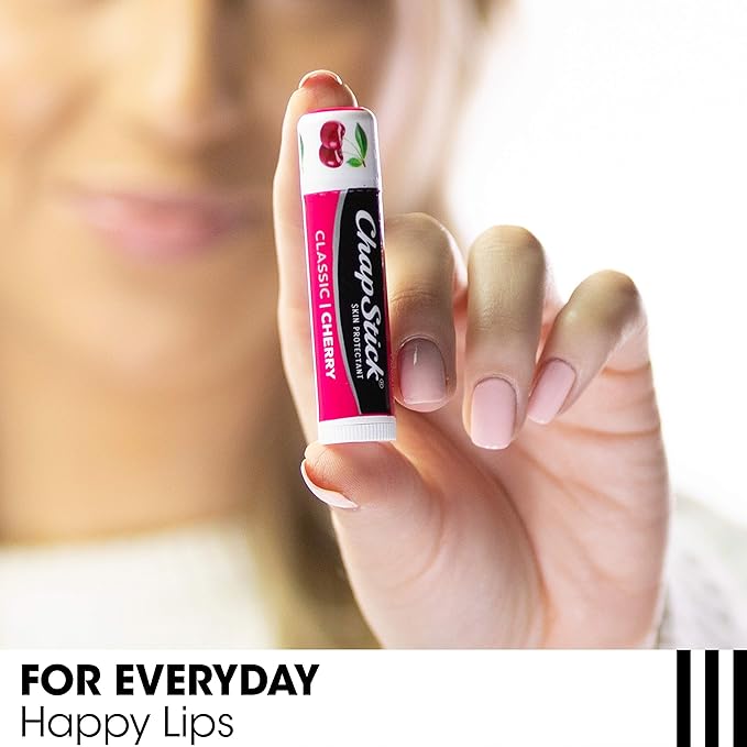 ChapStick Lip Care Set, Classic Collection 3-Pack – Spearmint, Cherry, and Strawberry Lip Balm, 0.15 Ea