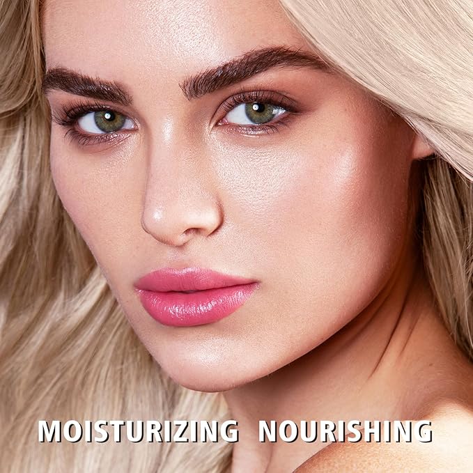 MAKI YIKA Moisture Pink Lipstick for Women Hydrate Lip Balm for Dry Cracked Lips Weightless Glossy Lip Color Juicy Finish,MA062 Pastel Pink