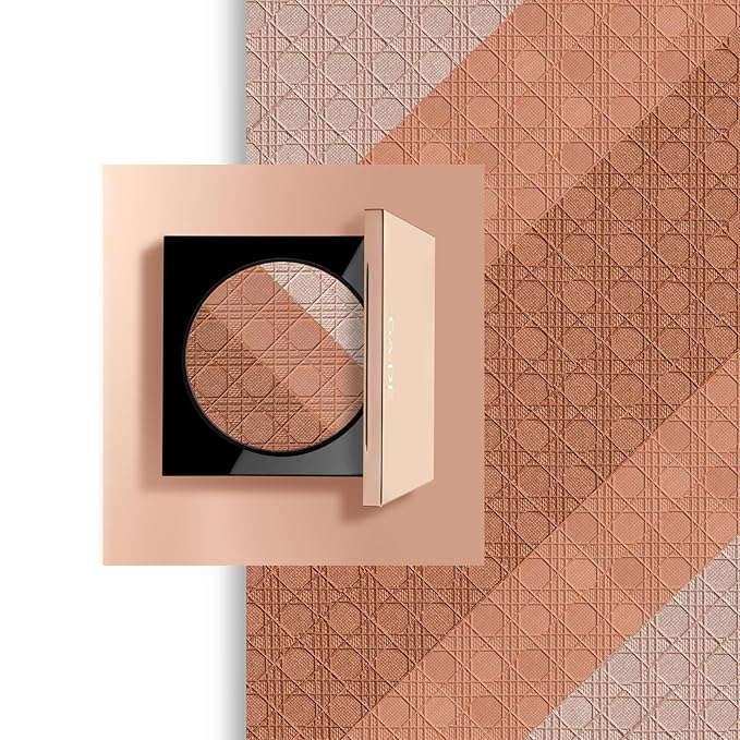 Glow FX Natural Face Palette - Blush for Cheeks, Bronzer Powder, and Highlighter Makeup - Enriched with Jojoba Oil - 135 Cool and Cozy - 0.42 oz