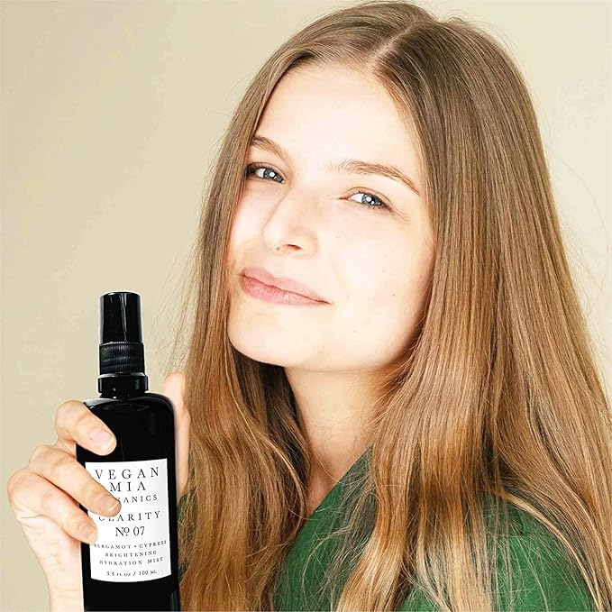 USDA Organic Clarity Balancing Face Mist - Hydrating Rose Water Facial Spray Suitable For All Skin Type Face Moisturizer, Setting Spray for Makeup & Face Primer, 3.4 oz