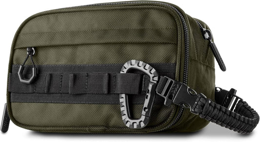 Fitdom Tactical Toiletry Bag Dopp Kit Case For Men. Perfect For Travel & Storage. Fits Large & Small Cosmetic Makeup, Clipper, Toothbrush, Shower, Shaving & Grooming Care. Best Overnight Organizer