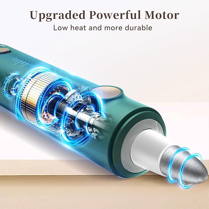 Electric Nail Drill, 8-in-1 Cordless Electric Nail File with LED Light, 5 Speeds Rechargeable Manicure and Pedicure Kit Hand Foot Care Tool for Nail Grinder Trim Polish for Women Baby