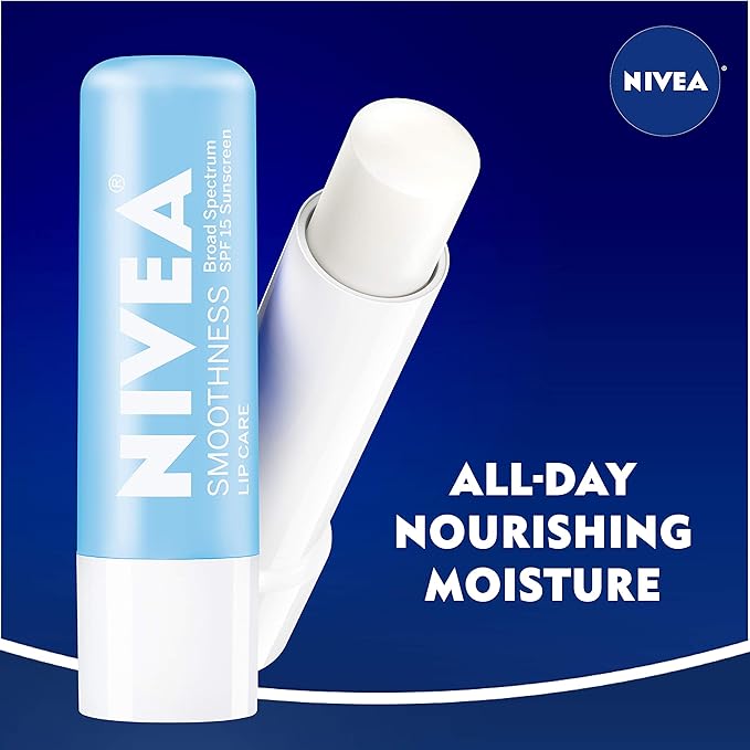 NIVEA Smoothness Lip Care SPF 15 Carded, 1 Count, Pack of 6