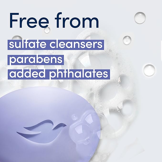 "Dove Anti-Stress Blue Chamomile And Oat Milk Moisturizes to Calm Skin Soap 106g Pack Of 6