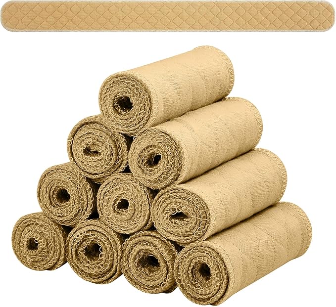 Toulite 10 Pcs Cotton Bra Liners 3 Layer Rectangle Under Bra Pads Sweat Liners for Women Sweating Supplies