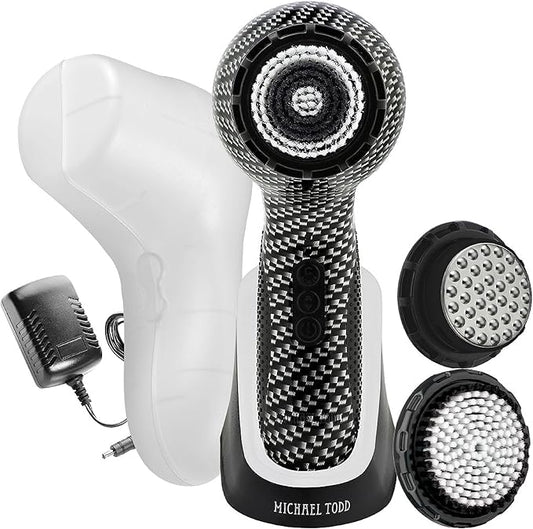Michael Todd Beauty - Soniclear Elite - Facial Cleansing Brush System - 6-Speeds - Face Cleansing Brush & Exfoliating Body Scrubber