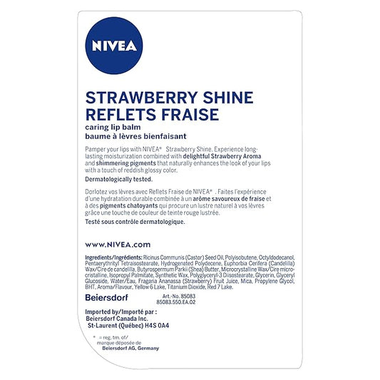 Nivea Lip Care Strawberry 4.8 G Tube