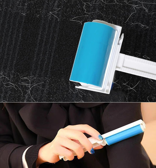 Reusable Portable Lint Roller 2 Pack, Washable Sticky Lint Roller Travel Pet Hair Remover Brush Include Medium/Mini Size Cleaner for Clothes, Cat Dog Hair, Travel
