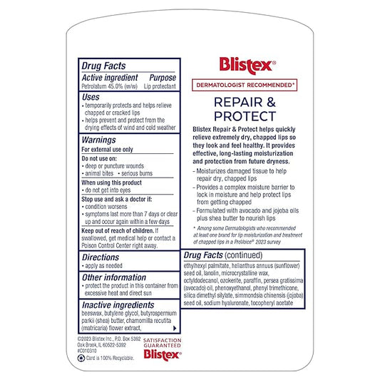 Blistex Repair & Protect Lip Balm, Lip Treatment, Severe Chapped Lip Prevention