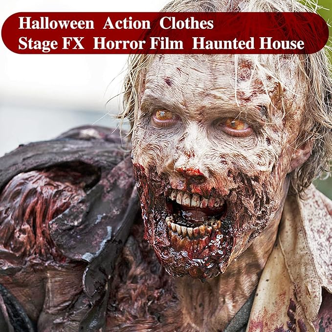 MEICOLY Light Flesh Liquid Latex with Sponge for Yarn Wood Makeup,Halloween Costume SFX Special Effects Makeup for Scar Burn Monster Zombie Cut Wound Skin Wrinkle,Latex Glue for Face and Body