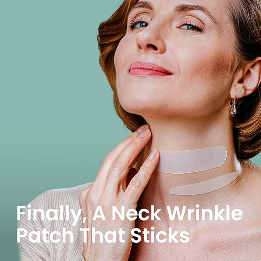 Advanced Wrinkle Patches 60ct Smile Line, Frown Line Wrinkle Patches for Facial Korean Skin Care Face Wrinkle Tape Invisible Overnight with Retinol & Collagen (Medium (Neck))