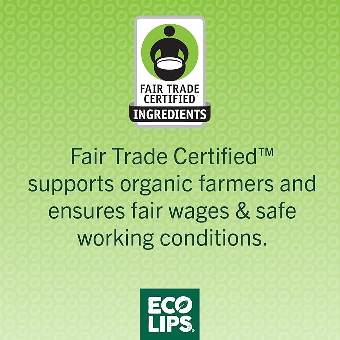 Eco Lips Organic Hemp Lip Balm with Beeswax, Coconut Oil, Vitamin E. Best Chapstick to Soothe & Moisturize Dry, Chapped Lips (Cherry, 6-Pack)