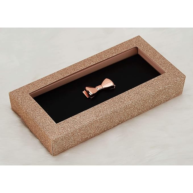 Rose Gold Bownot 14pcs Makeup Gift Set Kit Palette Train Case Eyeshadow With Mirror - Vmp1417