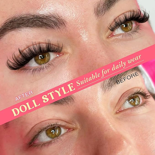 False Eyelashes Manga Lashes 10 Pairs False Eyelashes Japanese Style D Anime Lashes Natural Cosplay Lashes Natural Look 15 MM Wispy Faux Mink Lashes Full Strip Doll Lashes by FANXITON