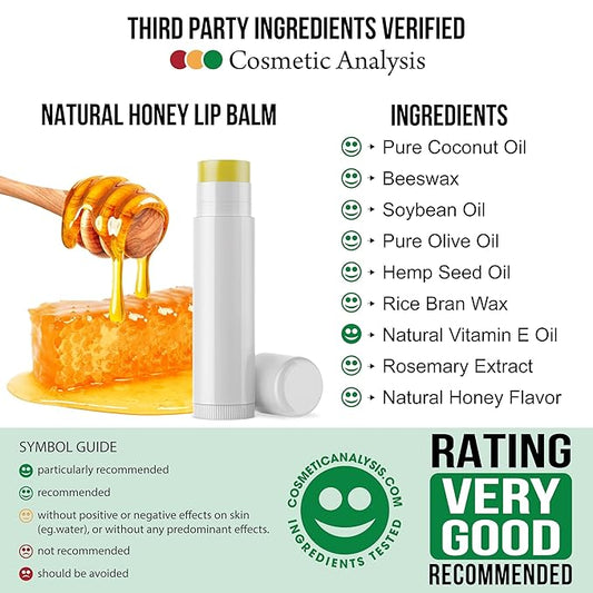 Natural Lip Balm Bulk, Unlabeled Filled, 50 Pack, Peppermint | Customizable Labels For Party Favors, Gift Baskets, or Business Branding. For Men, Women, and Children.