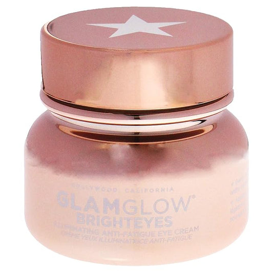 Glamglow Brighteyes Illuminating Anti-Fatigue Eye Cream Formulated with Caffeine, Hyaluronic Acid And Peptides, Brightens Dark Circles And Reduce Fine Lines & Wrinkles, 0.5 Oz