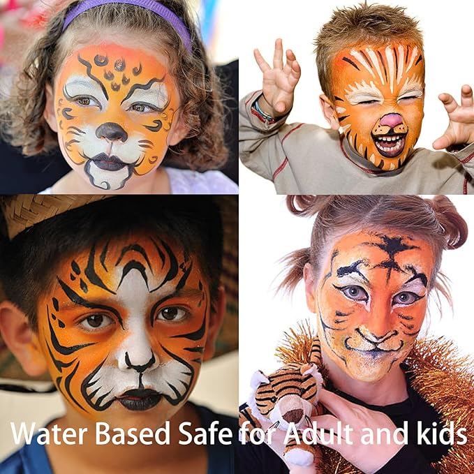 MEICOLY Orange Face Body Paint Stick(1.06 Oz),Cream Blendable Face Paint,Orange Eye Black Baseball/Softball,Sweatproof Waterproof Face Painting for Halloween Pumpkin Special Effects SFX Cosplay Makeup