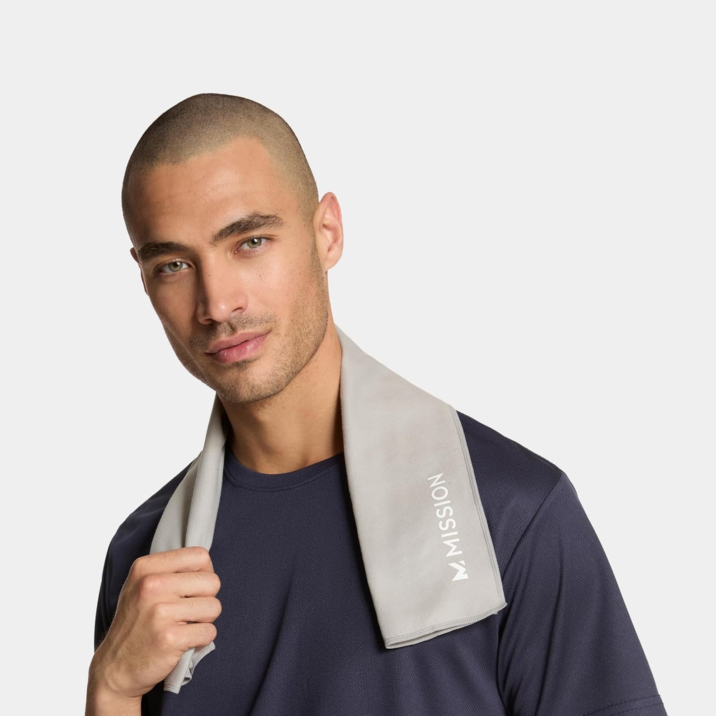 MISSION On-The-Go Cooling Towel - Soft, Lightweight Fabric - Cools Up to 2 Hours - UPF 50 Sun Protection - Machine Washable (Alloy)