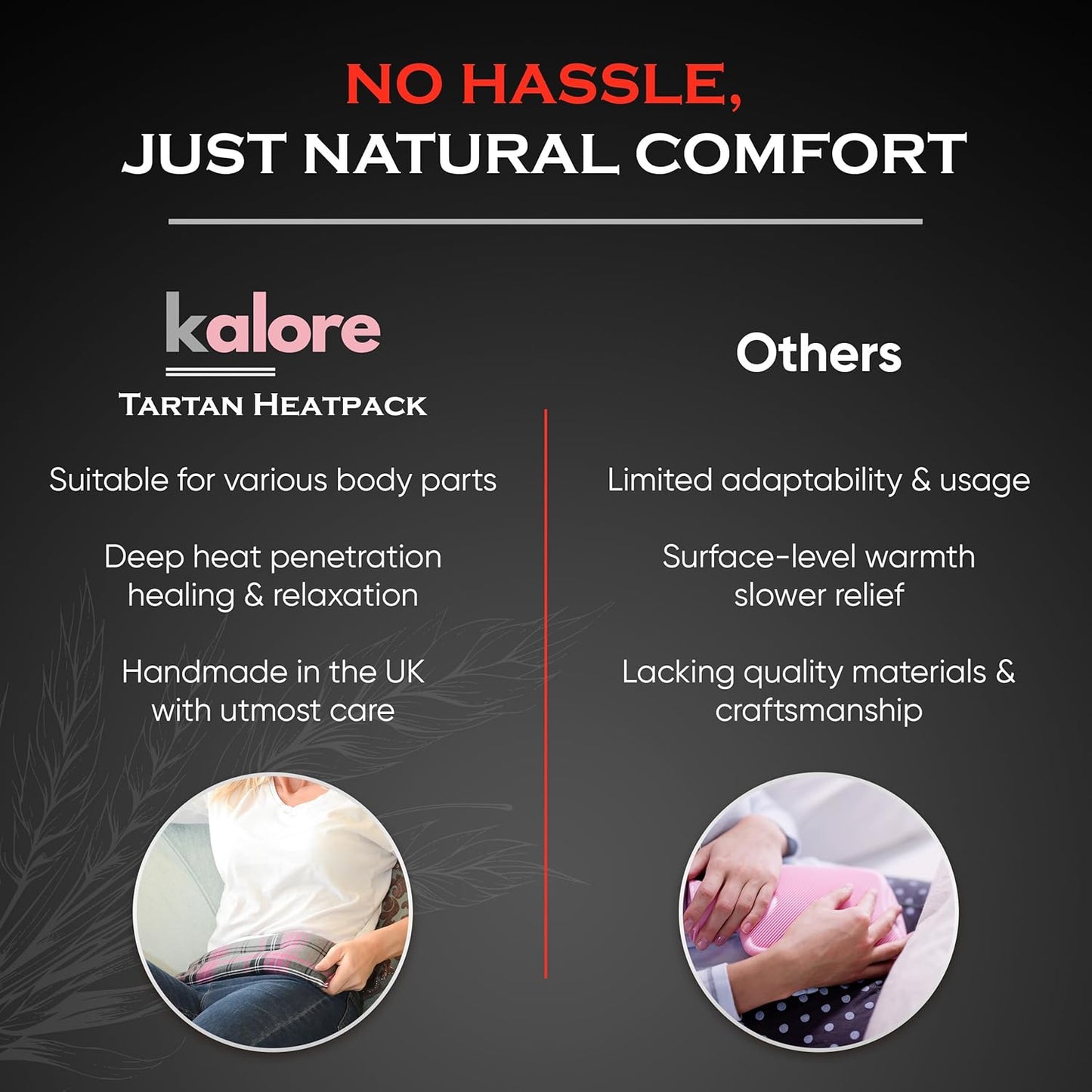 Microwavable Heating Pads for Winter Warmth, Back, Stomach & Head Comfort – Kalore Soft Cotton Tartan Neck Wrap – Even Heat Distribution Hot Compress Bag – Wheat Heat Pad XL – Unscented – Gray