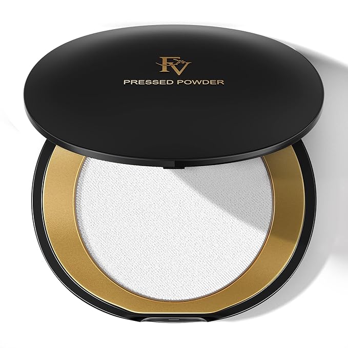 FV Talc-Free Medium Coverage Pressed Powder, Long-Lasting, Oil Control Matte Finish, Translucent Foundation Powder for Light, Medium & Tan Skin Tones, 0.28 Oz, Translucent