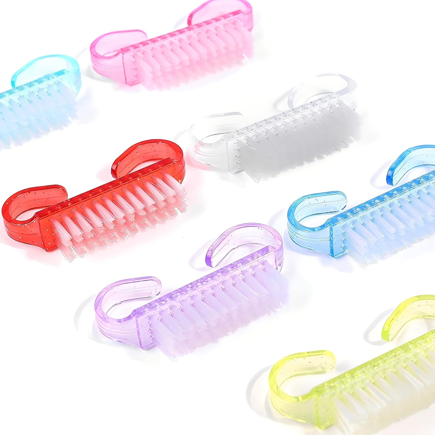 12-Pack Handle Grip Nail Brush(assorted color), Fingernail Scrub Cleaning Brushes for Toes and Nails Cleaner, Pedicure Brushes for Men and Women