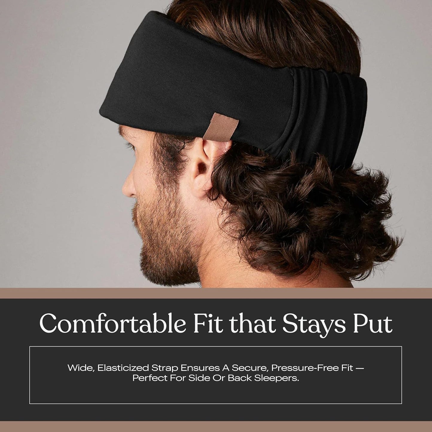 Lunya Sleep Mask with Box - Washable Silk Sleeping Mask and Headband for Beauty Routines - Thermoregulating Comfort for Restful Nights - Silk Eye Mask for Women - Immersed Black