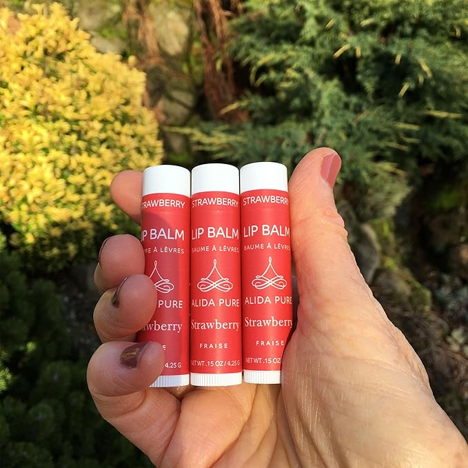 Vegan Lip Balm by PURE + SIMPLE Strawberry Set