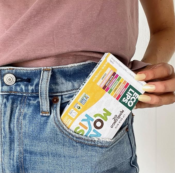 Mongo Kiss USDA Organic Lip Balm Set 8-pack (0.15 oz. each) with Mongongo Oil & Cocoa Butter to Moisturize Chapped Lips | Made in USA by Eco Lips (Variety)