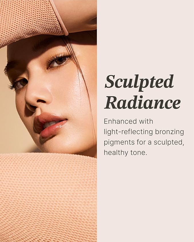 Glint Sheer Bronzer Stick (Smoked, 0.24oz) - Creamy Buildable, Blendable Formula for Natural Contour, Long-Lasting, Smooth, Versatile Use. Korean Makeup. Nose, Face, Cheeks.